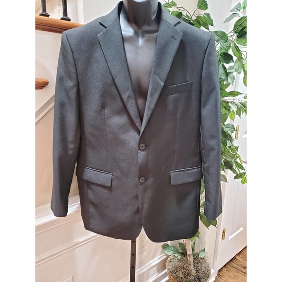 Donatelli Men's Solid Black Single Breasted Blazer Size 46 - Picture 2 of 11